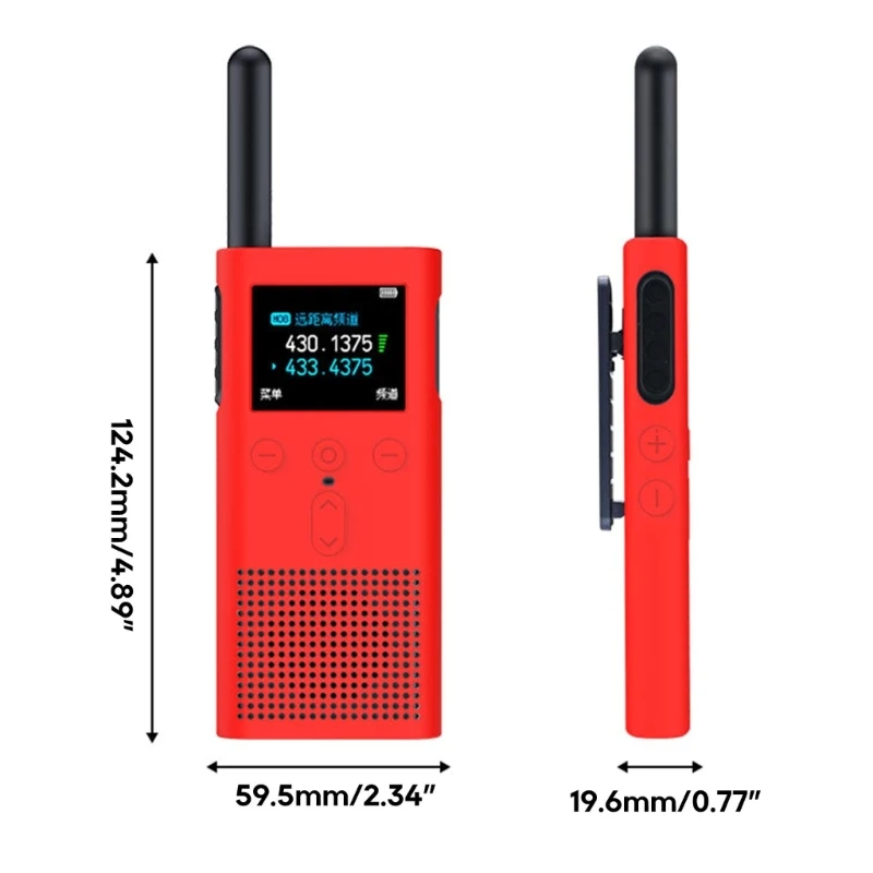 2023 Novo Rádio Em Dois Sentidos Anti-scratch Rádio Móvel Pele Manga Resistente ao Desgaste de Silicone Capa Walkie-Talkie Bag para Xiaomi 2S