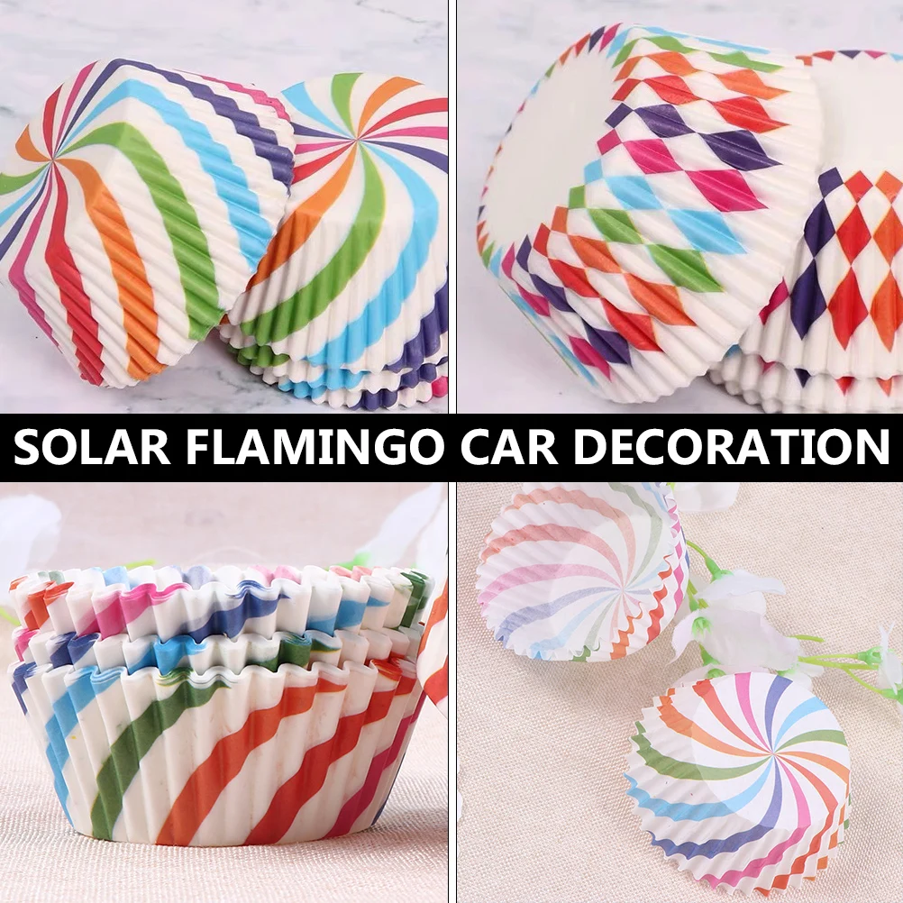 

200 Pcs Paper Cups Baking Cupcake Liner Disposable Dessert Muffin Colorful Child