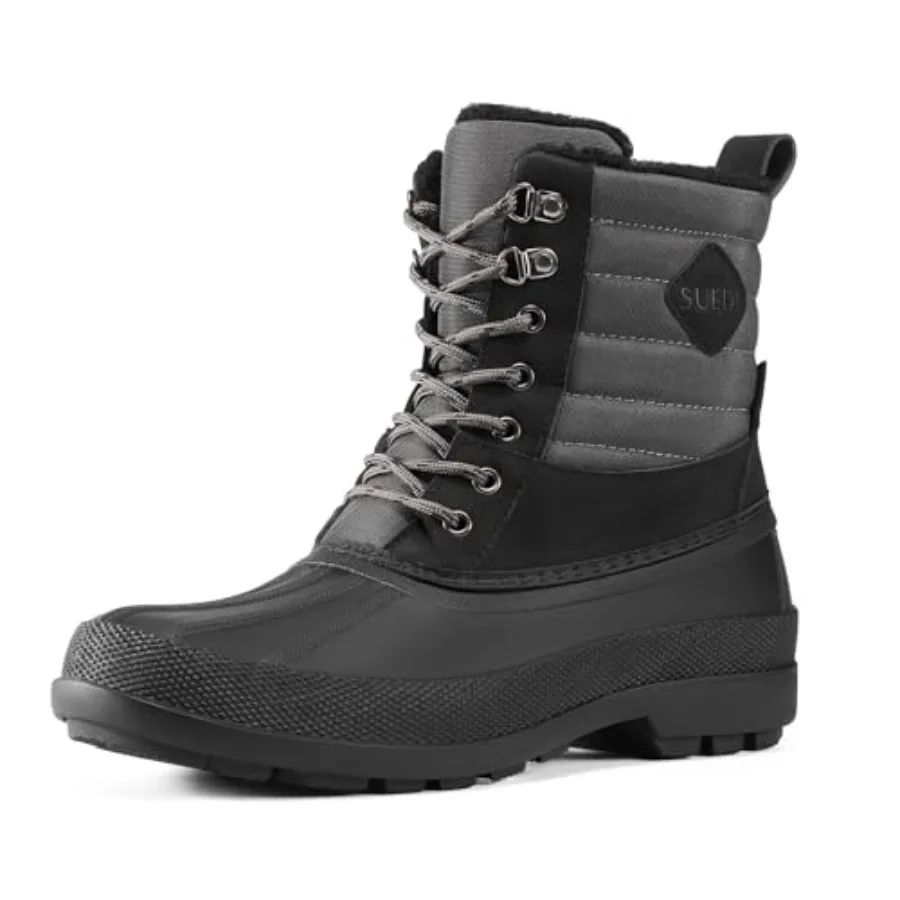 

Men's Snow Boots Insulated Waterproof Lightweight Winter Boots Slip Resistant Duck Boots for Men