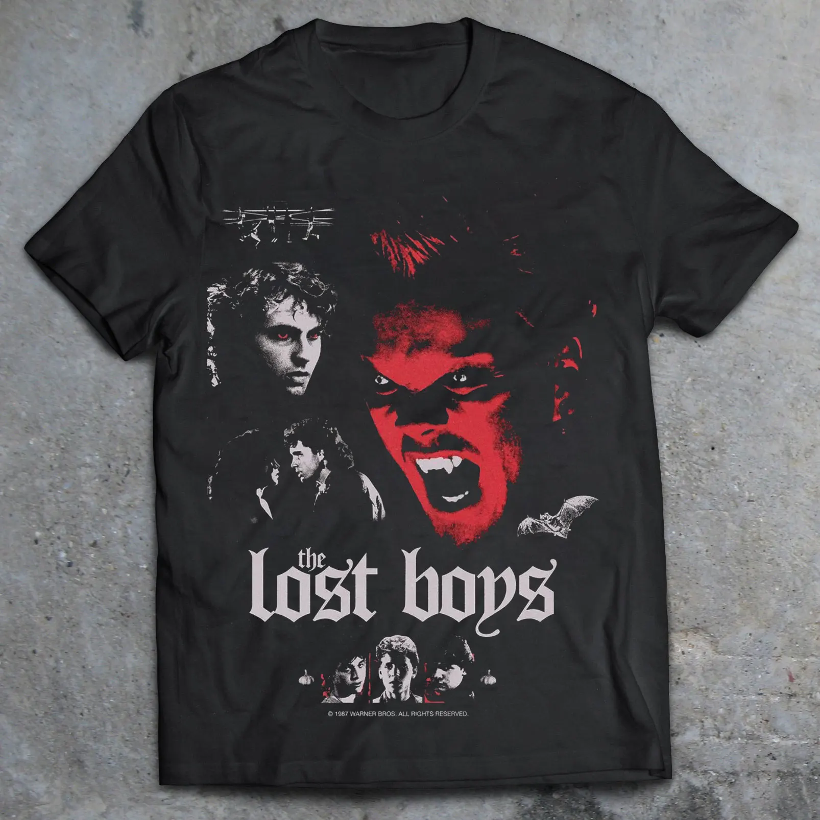 تي شيرت رعب The Lost Boys 1987 قميص رعب 80s قميص شمع كبير الحجم ليلة الخوف Lifeforce the Hunger Creepshow Monster Squad #3