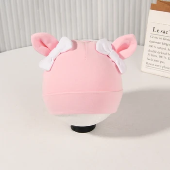 Herbst Winter Kleinkind Mädchen Kaninchen Ohr Bogen Knoten Baumwolle Beanie Hut Für Kinder Cartoon Nette Baby Hüte Motorhaube