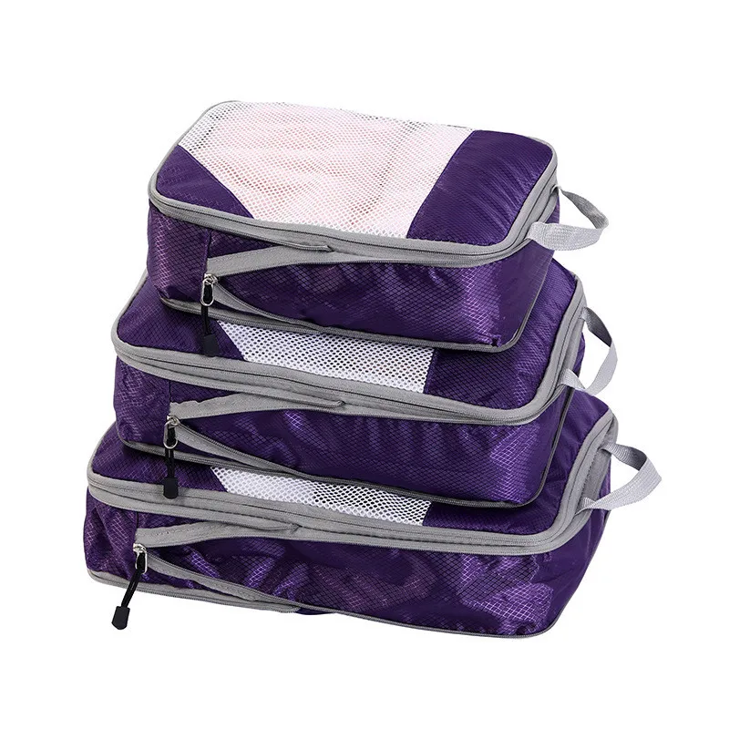 3 Set Mesh Compression Packing Cubes Expandable Packing Cubes for Travel Essentials Accessories Travel Compression Bags