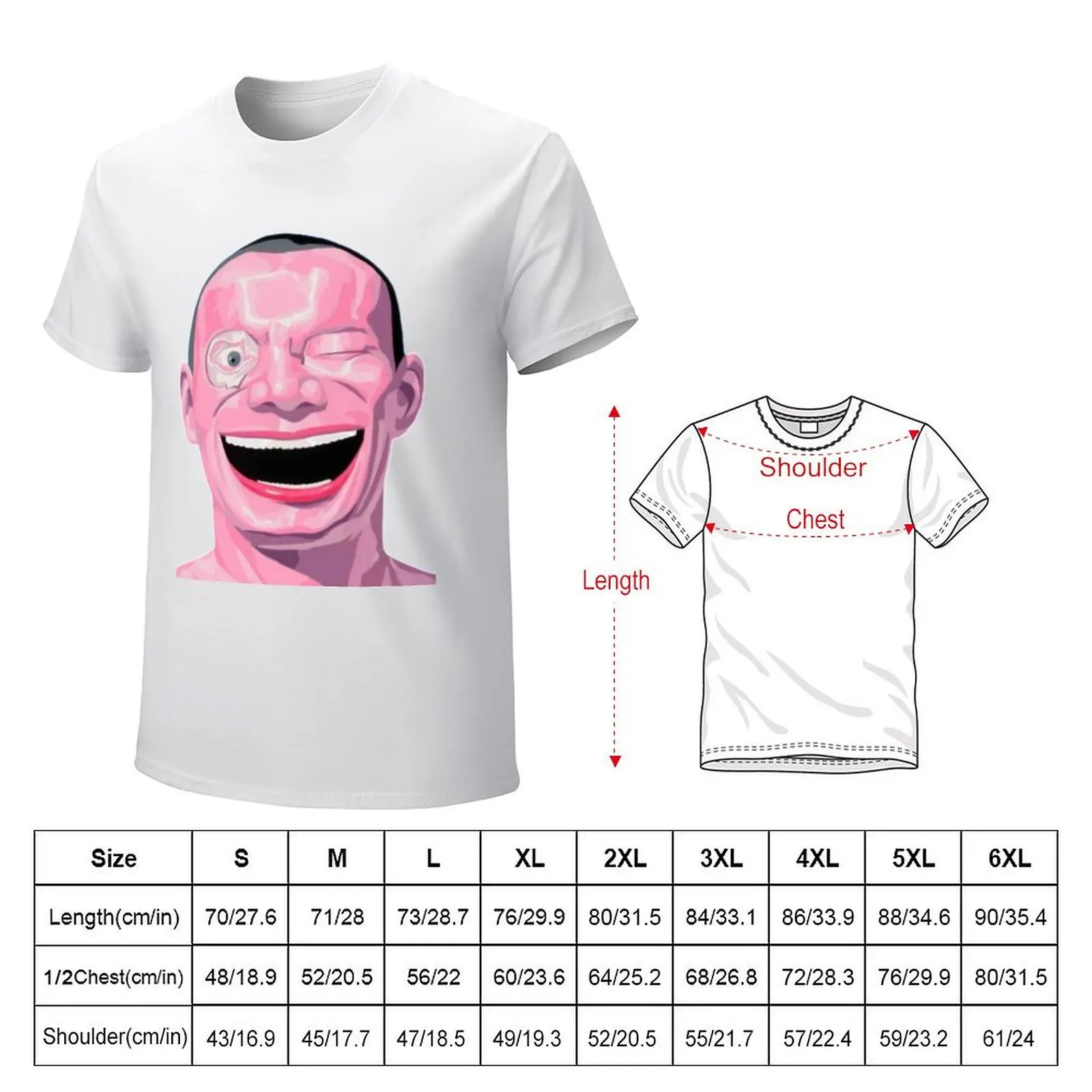 yue minjun art T-shirt heavyweights boys whites aesthetic clothes tees plain white t shirts men