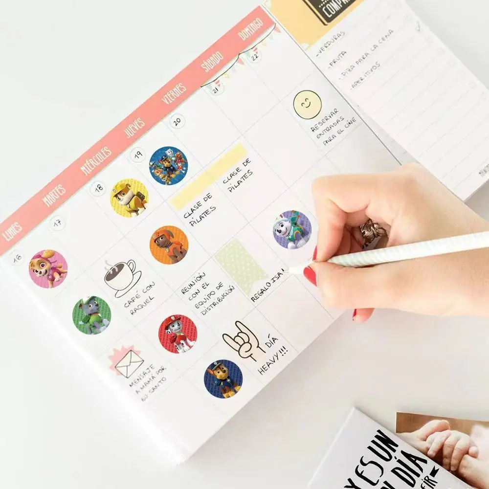 شريط لاصق كرتوني جديد 500 قطعة من Paw Patrol - ملصقات مكافآت لطيفة للأطفال، مستلزمات المدرسة والمعلمين، هدية قرطاسية للأطفال #6