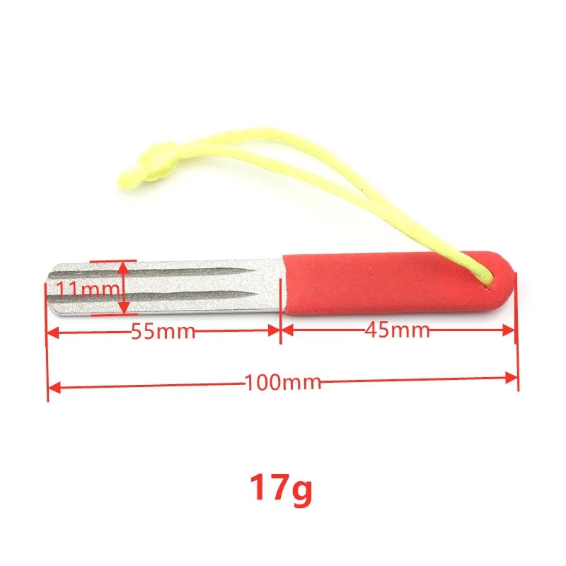 Fishing Hook Sharpener Portable Diamond Knife Mini EDC Pocket Fish Hook Sharpen Tool for Camp Hike Outdoor Accessory