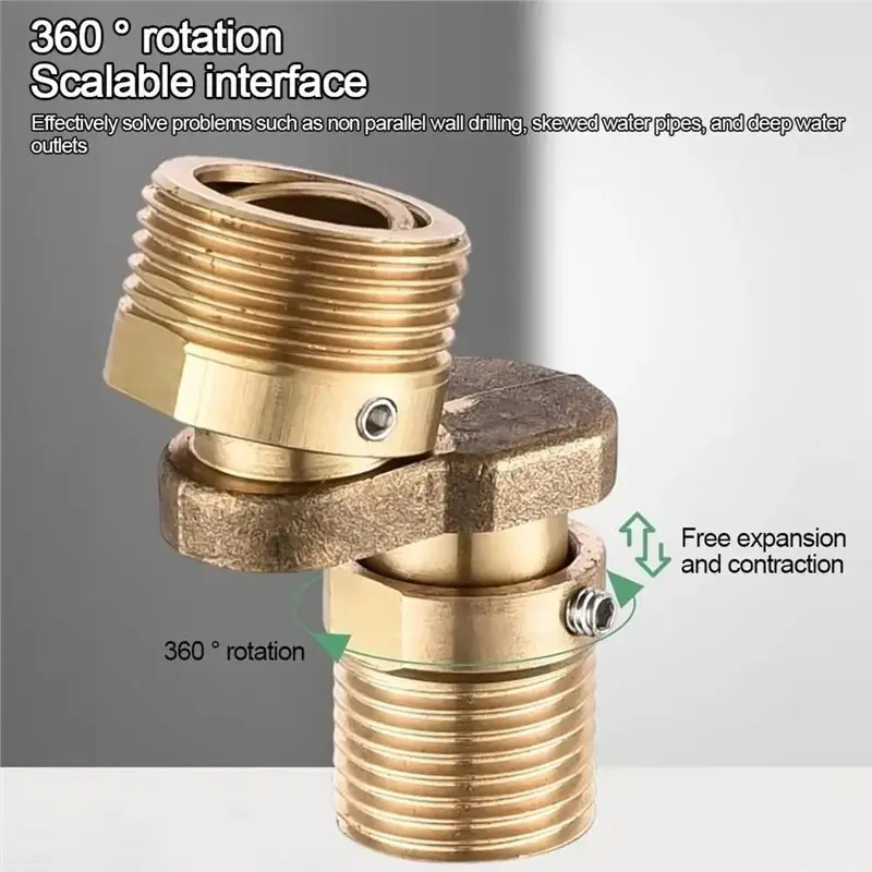 ABUN-Universal 360° Rotating Curved Foot 2Pcs Adjustable Angle For Shower Faucet Adapter Eccentric Screws