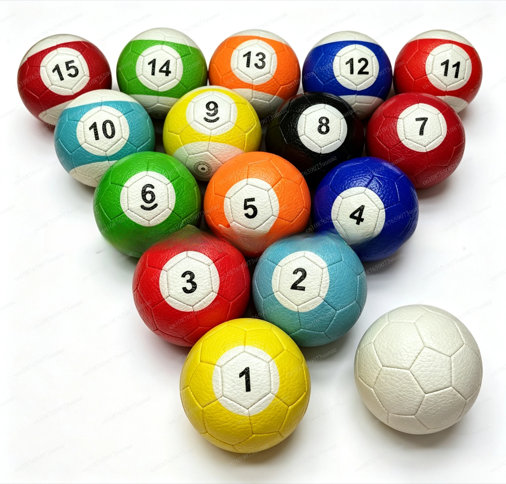 Snookball Foot Pool Billiard Game Set, Inflatable Soccer‑Style Table Balls 5# Snooker Game Kit for Family Outdoor Entertainment