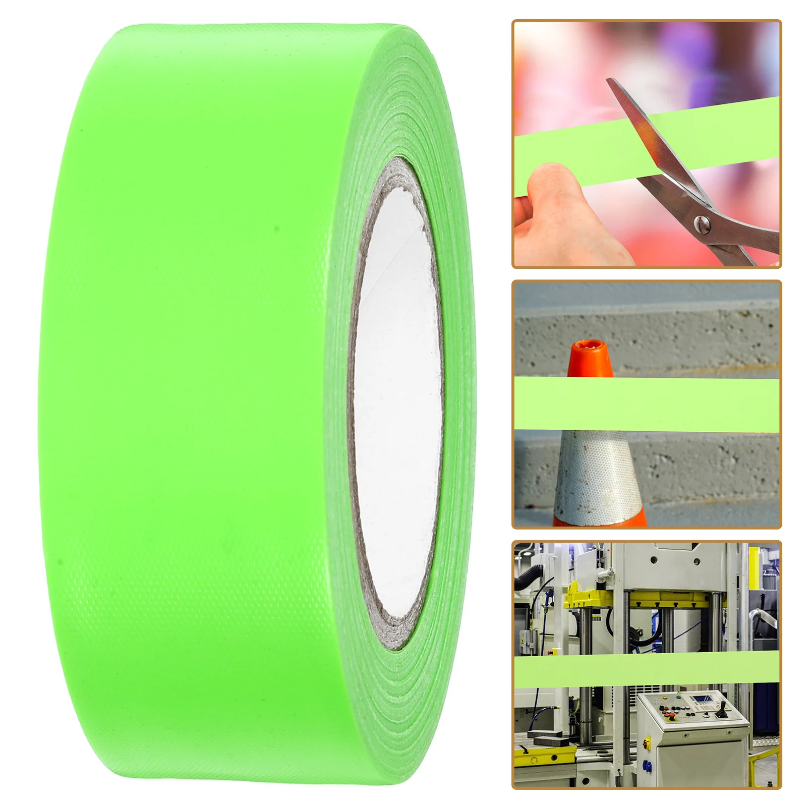 

Green Fluorescent Marking Tape 1 Roll Cuttable Non-Adhesive Barrier Tape for Workplace Safety Hazard Zones Outdoor Accessory