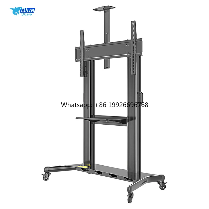 

Wholesale 90 Degree Electric Lift TV Bracket Adjustable Height Black Mobile Stand for Interactive Flat Panel Conference System f