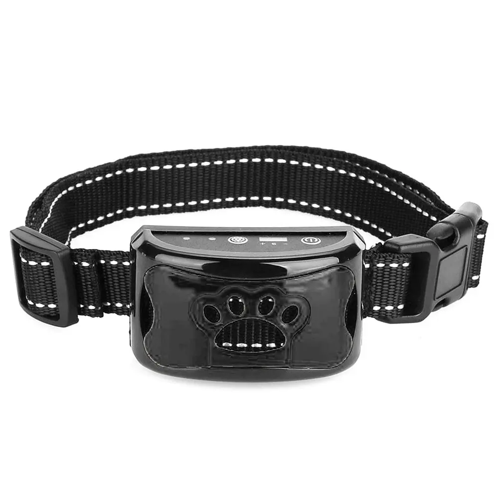 

Electronic Anti Bark Training Collar For Dogs Battery Operated Ultrasonic & Vibration Hot Dog Training Tool Plastic Material