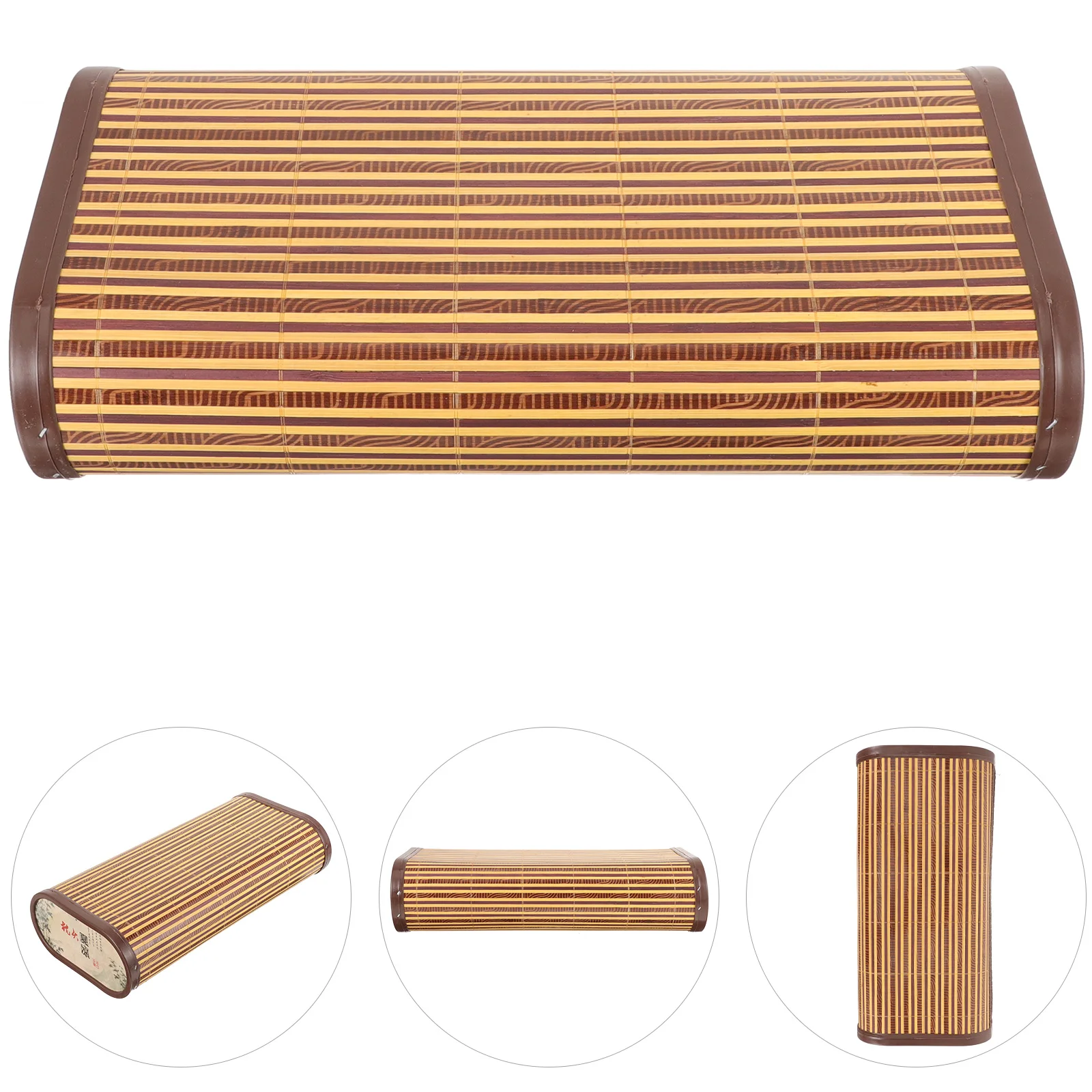

Bamboo Cooling Breathable Sweat Steam Room Ergonomic Lumbar Support Orthopedic Sleeping Pillow for Elderly Wood Grain