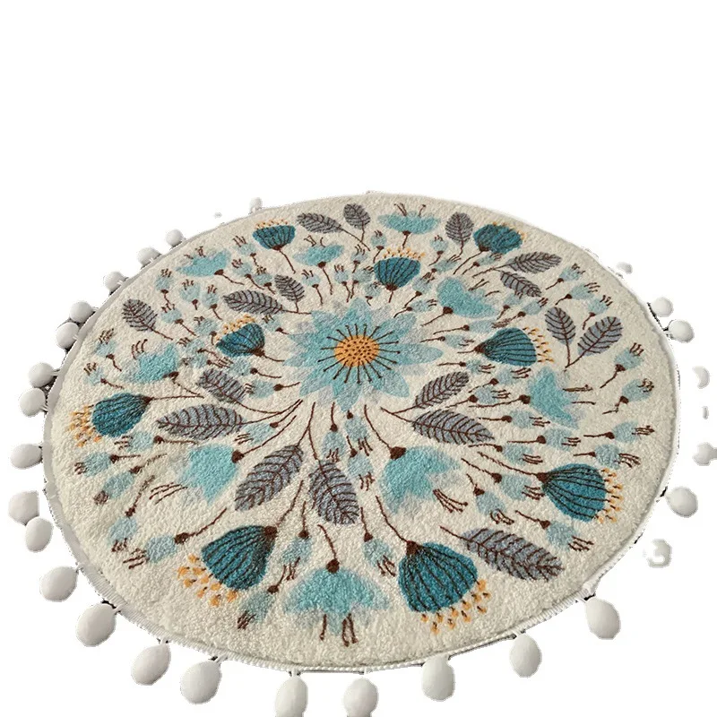 Circular Non-Slip Carpet Mat for Home Living Room Sofa Coffee Table Bedroom Bedside Product Sheet Pillowcase Duvet Cover Sets