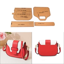 New 1Set DIY Kraft Paper Template Fashion Messenger Bag Leather Craft Pattern DIY Stencil Sewing Pattern