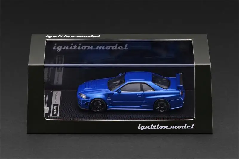IG 1:64 R34 customized Blue Metallic Diecast Model Car