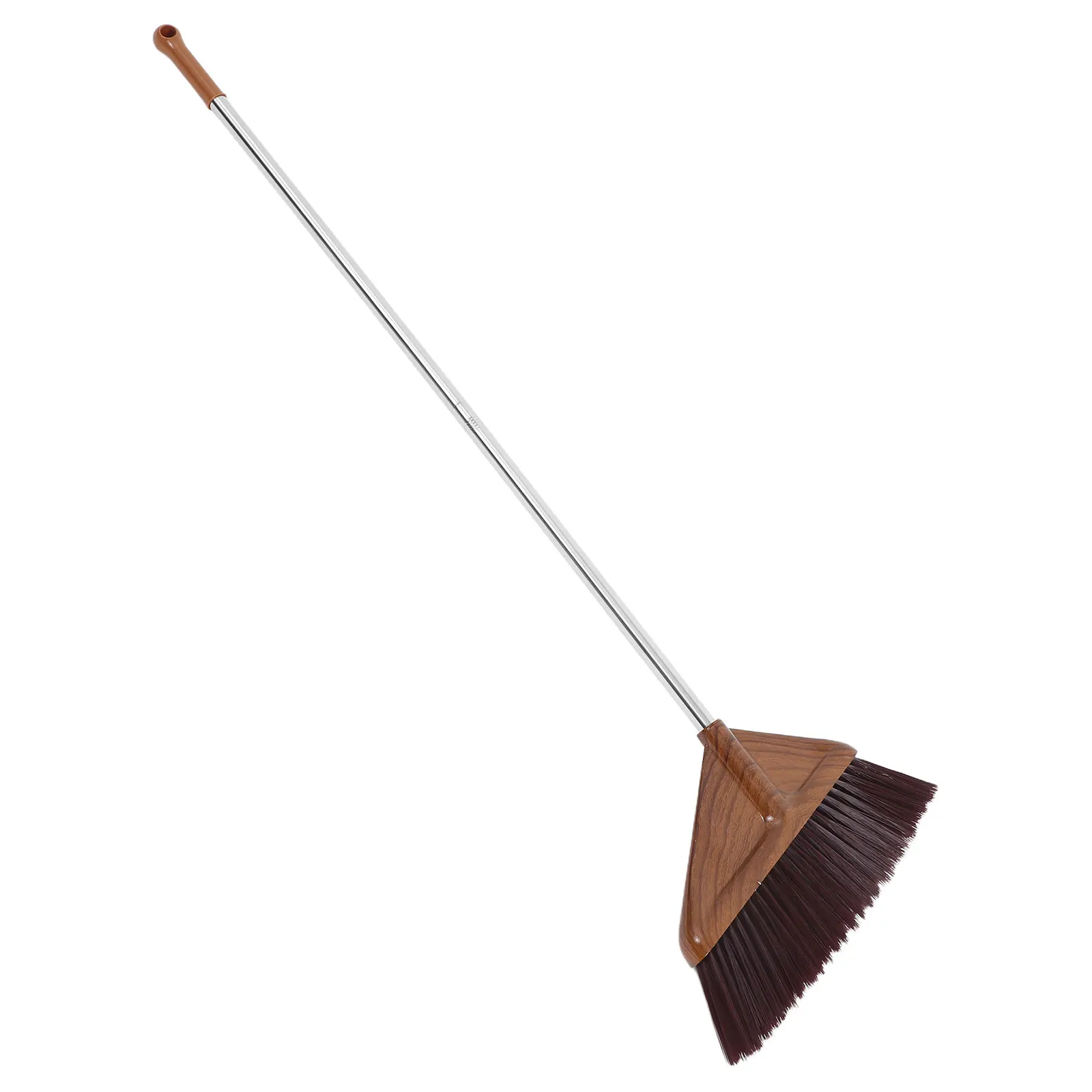 

Long Handle Soft Bristle Broom Plastic Hair Kitchen Sweeper Wood Grain Home Use Durable Wear Resistant Sweeping Broom Handheld