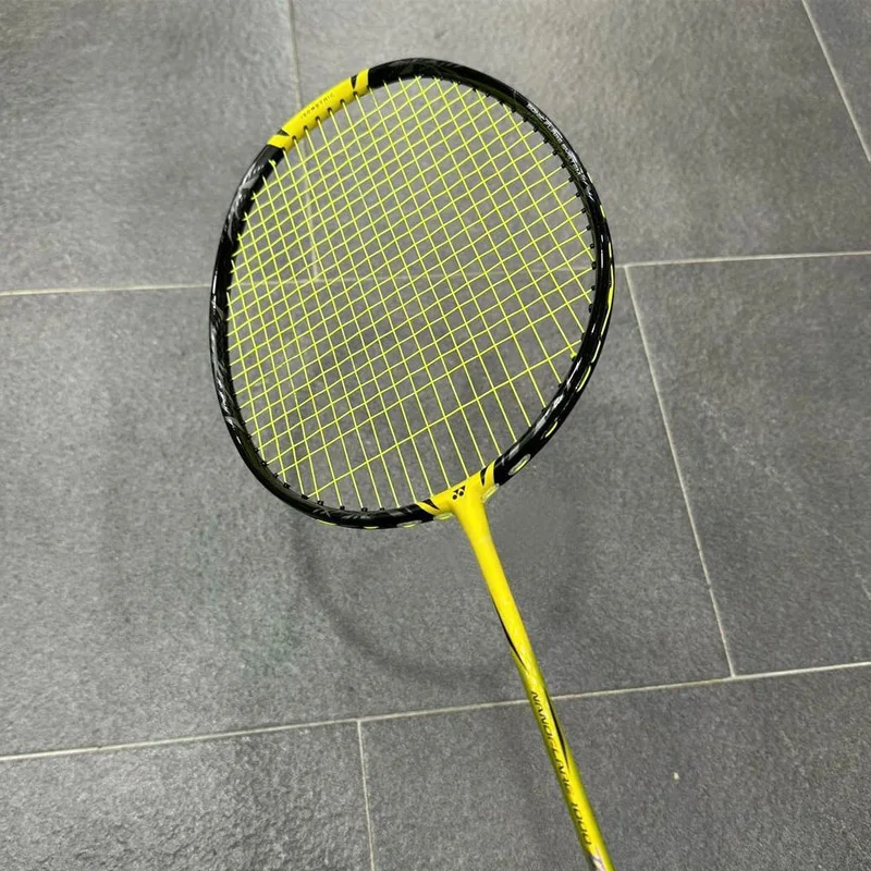 Yonex raquete de badminton yy ultra-leve fibra de carbono flash nanoflare 1000z tipo de velocidade amarela balanço aumentado profissional