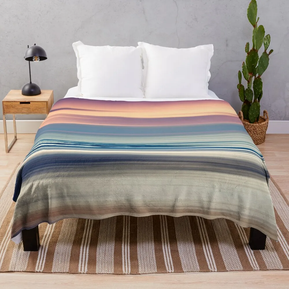 Sharing the Magic - abstract seascape at sunset Throw Blanket Large Cute Blankets