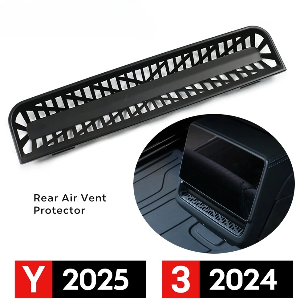 Für die neue Tesla Model Y Launch 2025 Model 3 Highland 2024 hintere Luftauslassabdeckung, Antiblockierschutzabdeckung für hintere Lüftungsschlitze