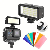 Luz de Flash LED impermeable subacuática para buceo de 40M para Gopro Hero 11 9 10 Dji OSMO Action 3 lámpara de relleno accesorios de iluminación para cámara