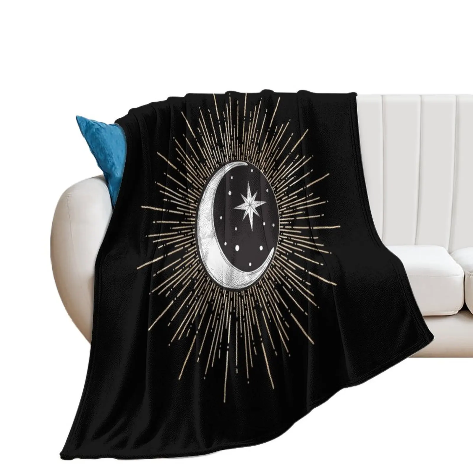 

Darklina Moon Throw Blanket for sofa Large Blankets