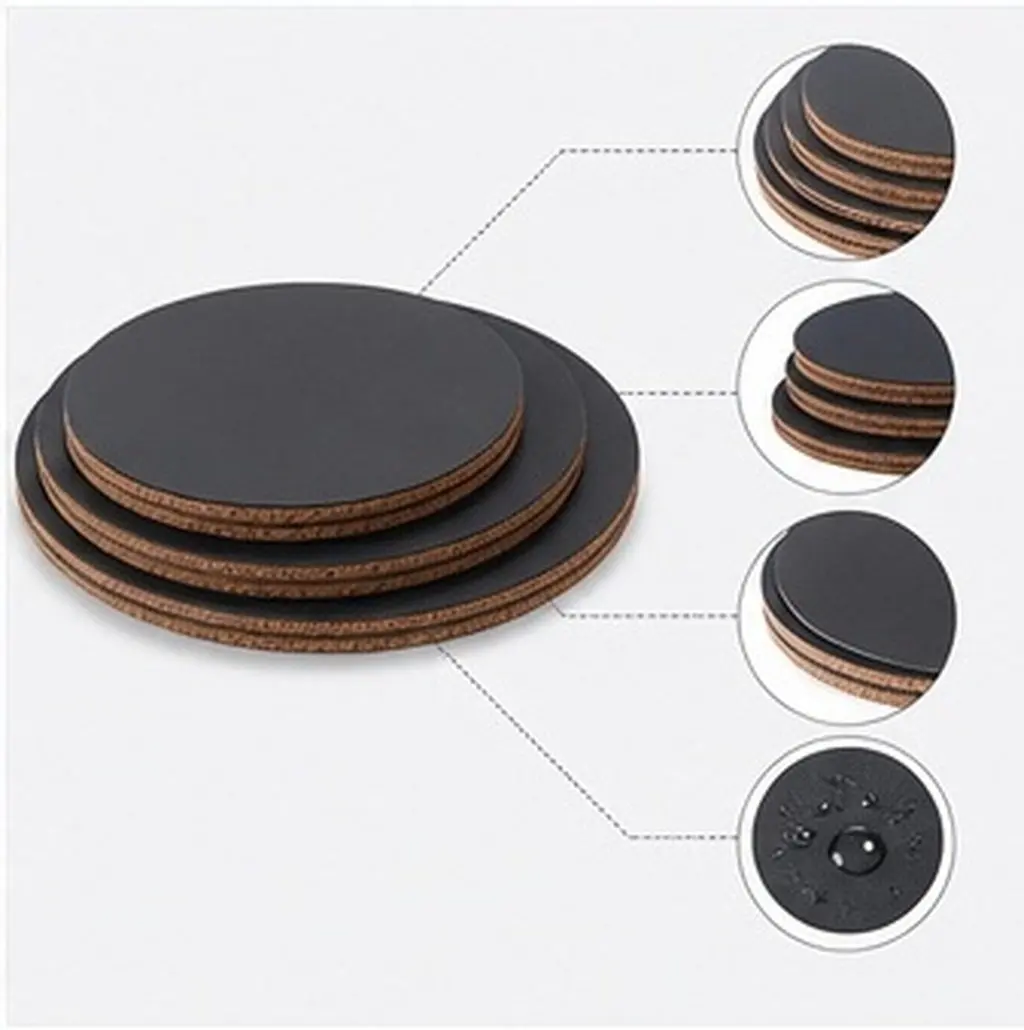 6pcs Thick Absorbent Cork Plant Coasters for Flower Pots – Indoor & Outdoor Pot Mats and Saucers