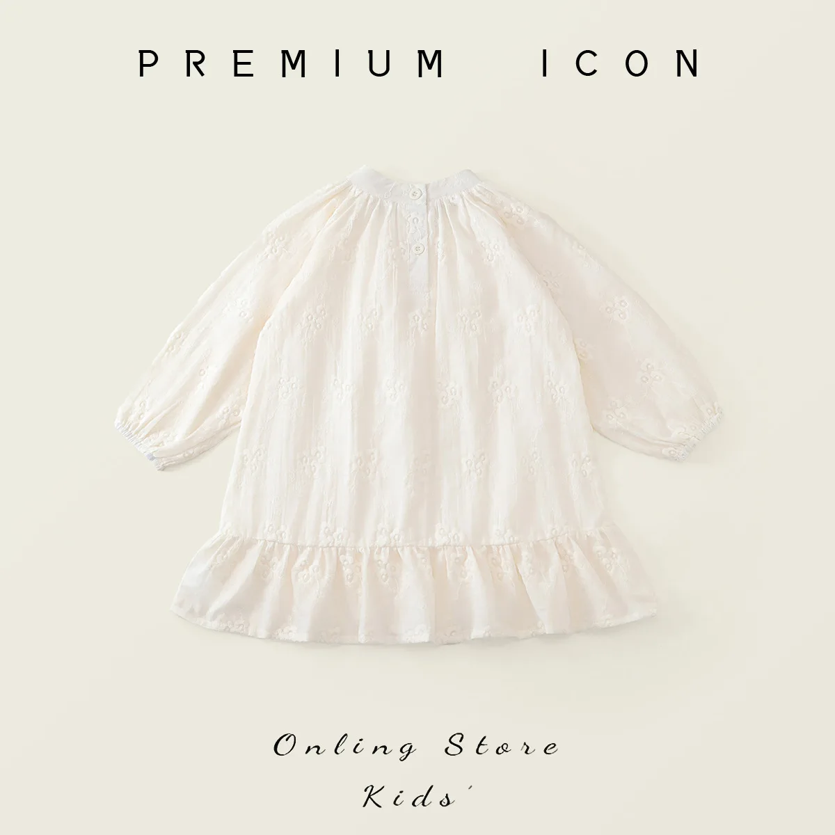 2026 Spring and Autumn New Girl Lace Collar Long Sleeve Dress Pure Cotton Princess Dress Baby Sweet and Cute