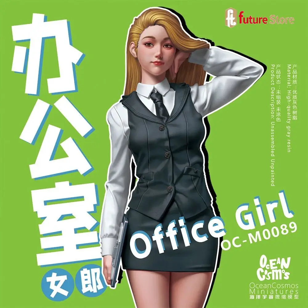 

1/35 1/24 1/12 UnPainted Office Girl Diorama Scene Props Miniatures Figures Model For Hand DIY Painted Home Decoration