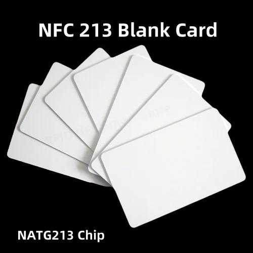 Imagen 2 del producto 10/50 Uds NFC Ntag216 Ntag215 Ntag213 etiqueta de tarjeta blanca ISO14443A tarjetas RFID Chip Ntag 213 para todos los teléfonos habilitados para NFC