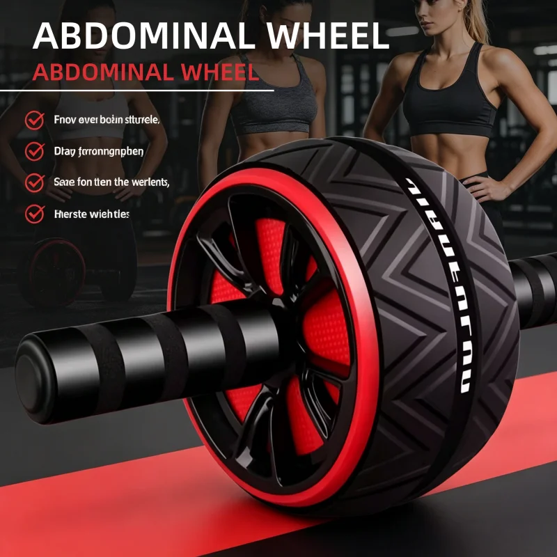 Roda Abdominal UniversalSports Fitness para Homens e Mulheres, Roda Silenciosa para Fortalecimento do Core, Tonificação e Emagrecimento, Equipamento de Academia em Casa