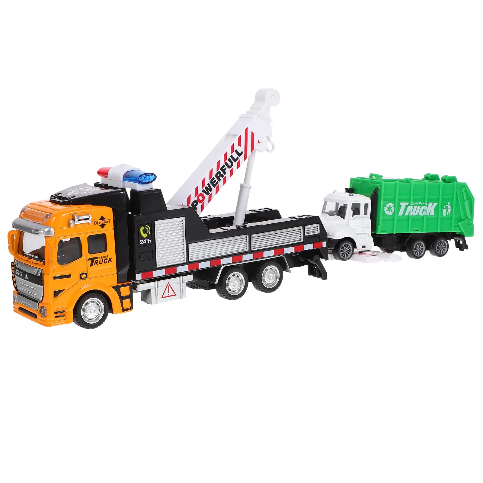 Children's Towing Crane Toy Friction Powered Vehicles Pull Back Truck Kids Toys