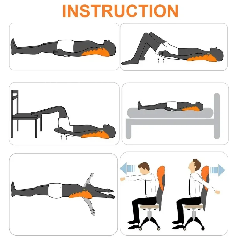 Dispositif d'étirement du cou et du dos, relaxation de la colonne vertébrale, traction lombaire des vertèbres cervicales, planche de massage droite du dos, attelle de soins de santé