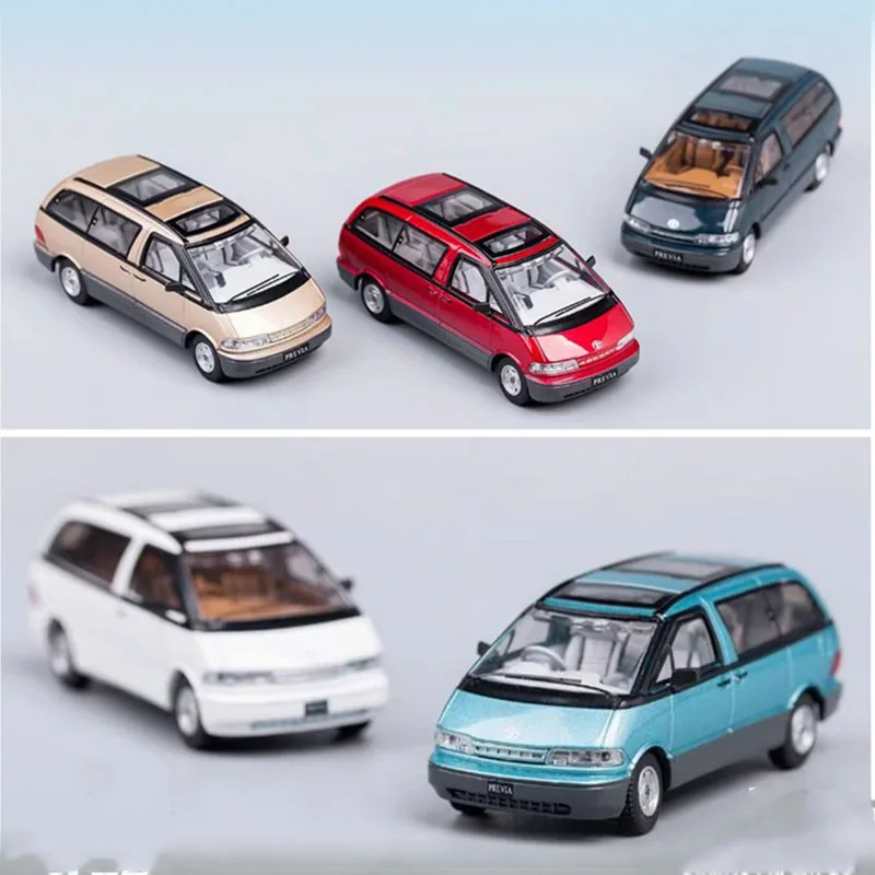 1:64 Scale Toyota Previa Commercial Vehicle Simulation Alloy Car Model Static Dispaly Collectible Gift Toy Souvenir Decration