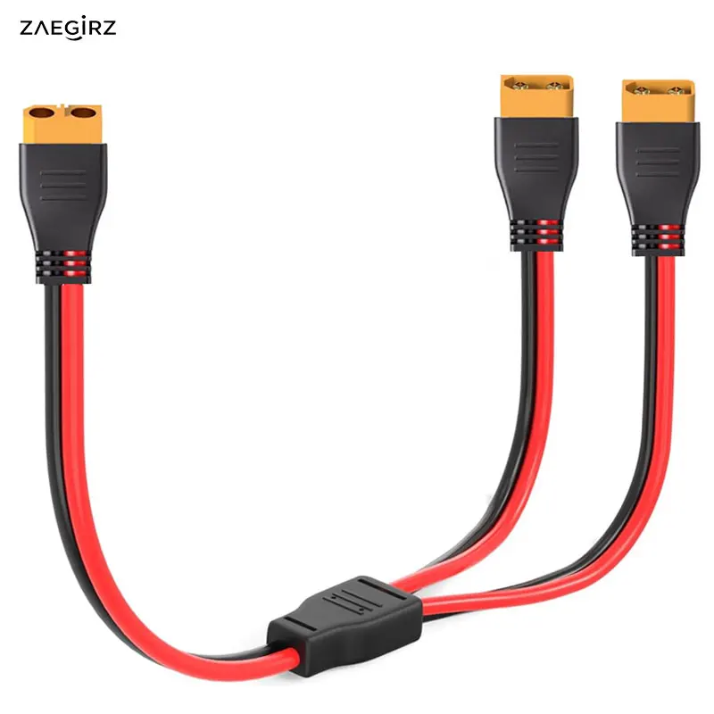Upgraded XT60 Female to Male Extension Splitter Cable for EcoFlow ALLPOWERS Oukitel Bluetti Anker Etc. Portable Power Stations.