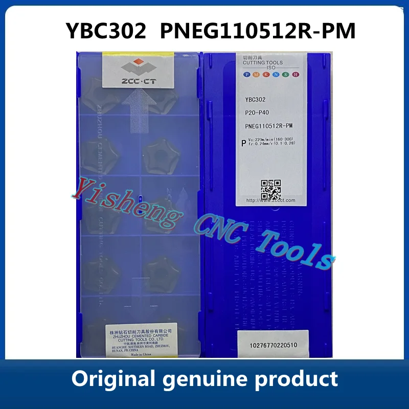 

Original genuine product ZCC CT PNEG YBC302 PNEG110512R-PM YBM253 Milling Cutter Inserts CNC cutting tools