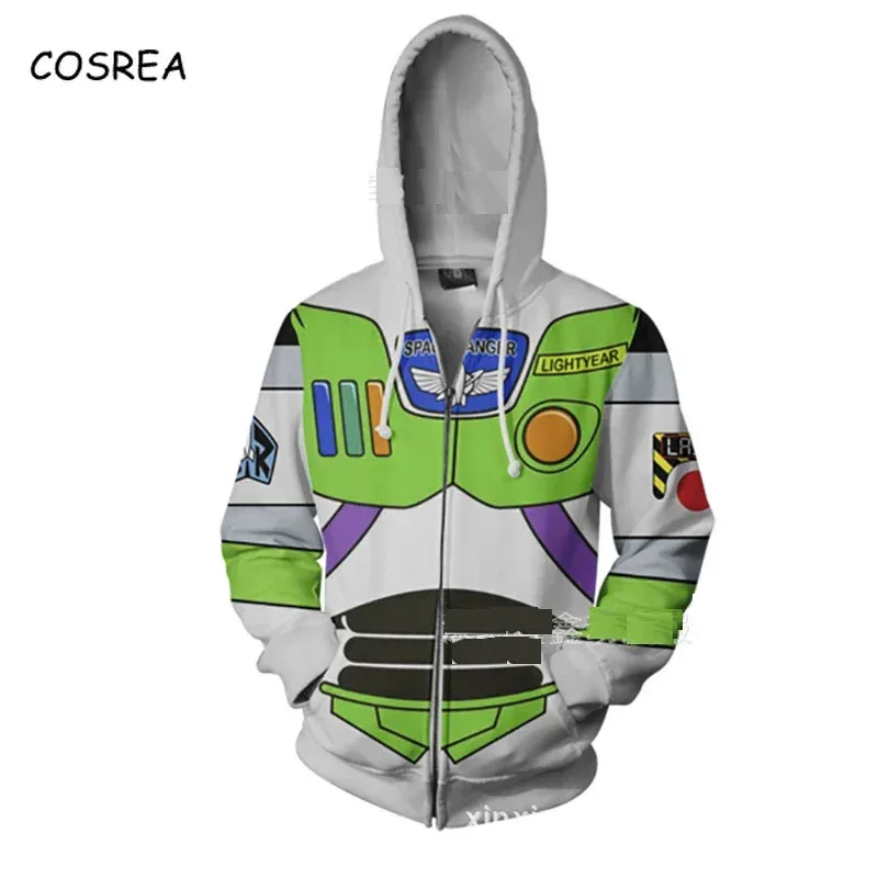 Giocattolo cosplay storia costume anime giocattolo felpe con cappuccio felpe storia per bambini adulti stampa 3D cerniera maglione con cappuccio moda casual Nuovo