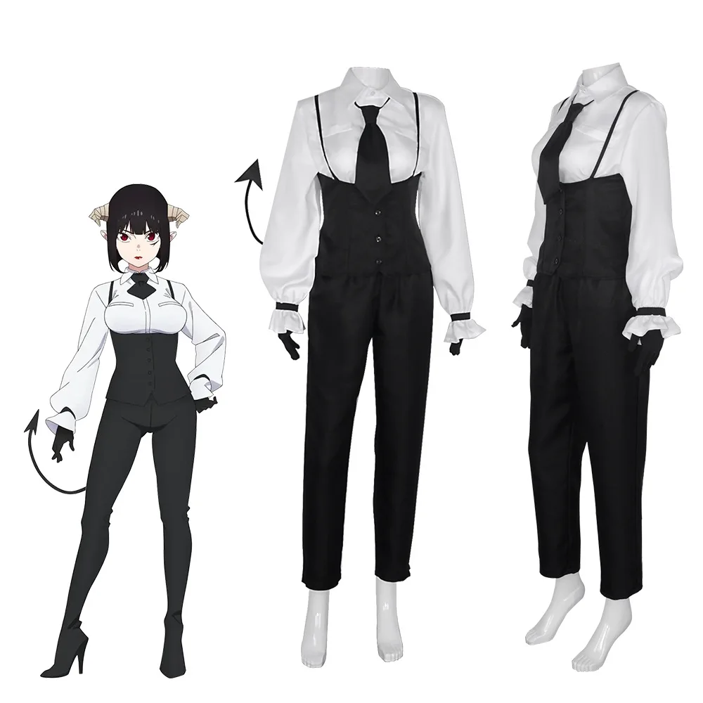 Anime Tis Time for Torture Princess Chief Torturer Cosplay Costume Black White Uniform Woman Halloween Cosplay Clothing