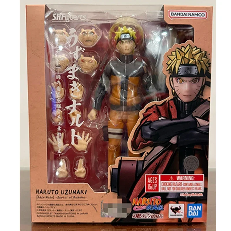 Original Genuine Bandai Anime NARUTO UZUMAKI [Sage Mode] -Savior of Konoha- SHF Model Toys Action Figure Gifts Collectible Kids