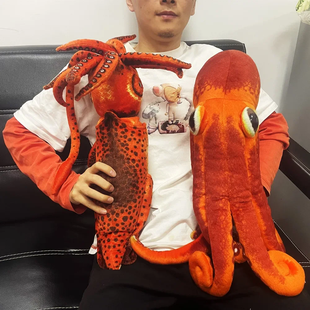 

60cm Marine life Octopus Squid Cuttlefish Pillow Simulated Animals model home decoration stuff Plush doll kids toy birthday gift