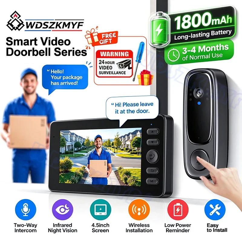 Wireless video doorbell 4.5 