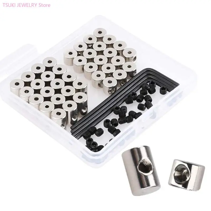 62KE 40pcs Metal Locking Pin Back Low Profile Pin Locks and Backings for Pins and Badges Brooch Accessories Jewelry Tool