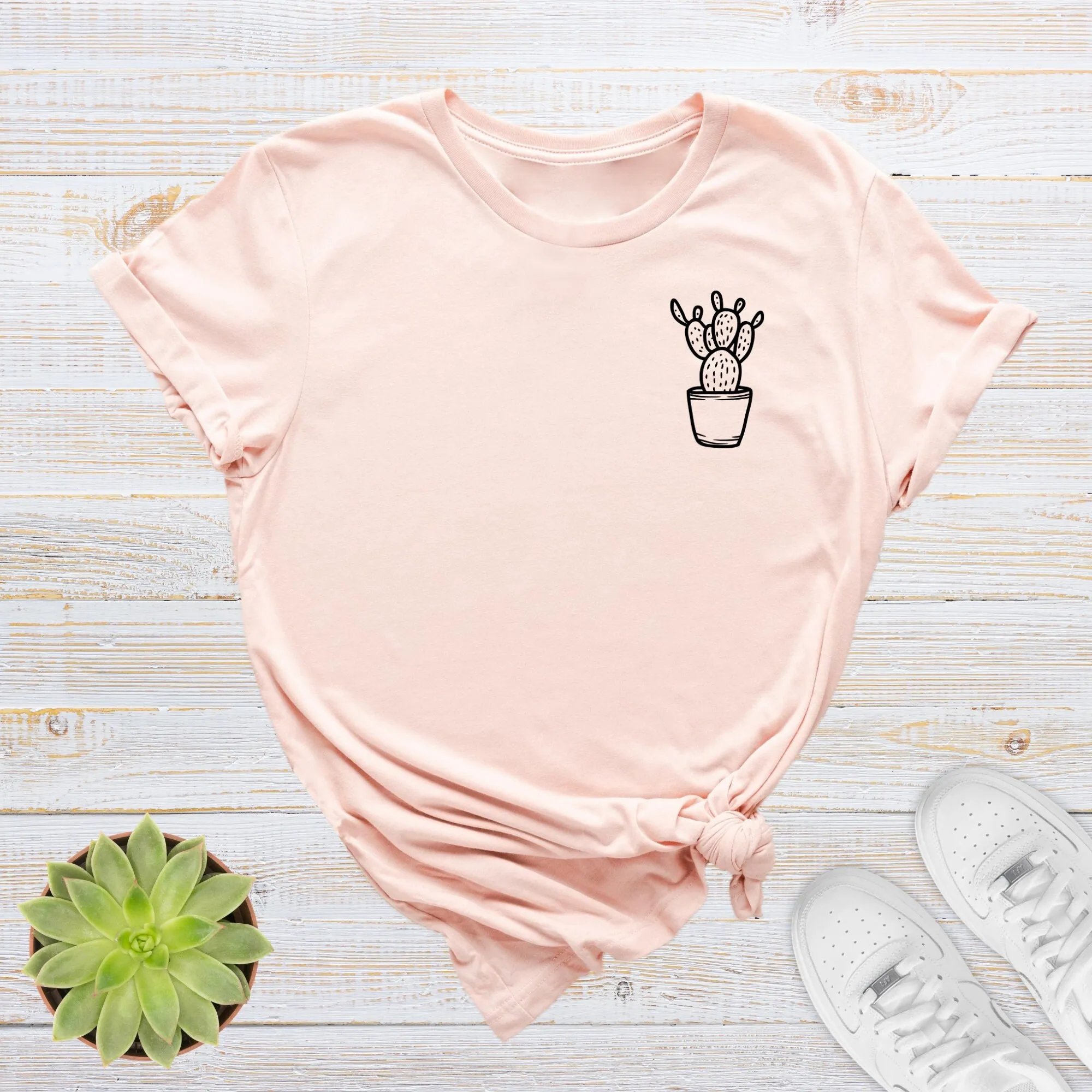 

Pocket Size Cactus T Shirt Plant Lover s Minimal