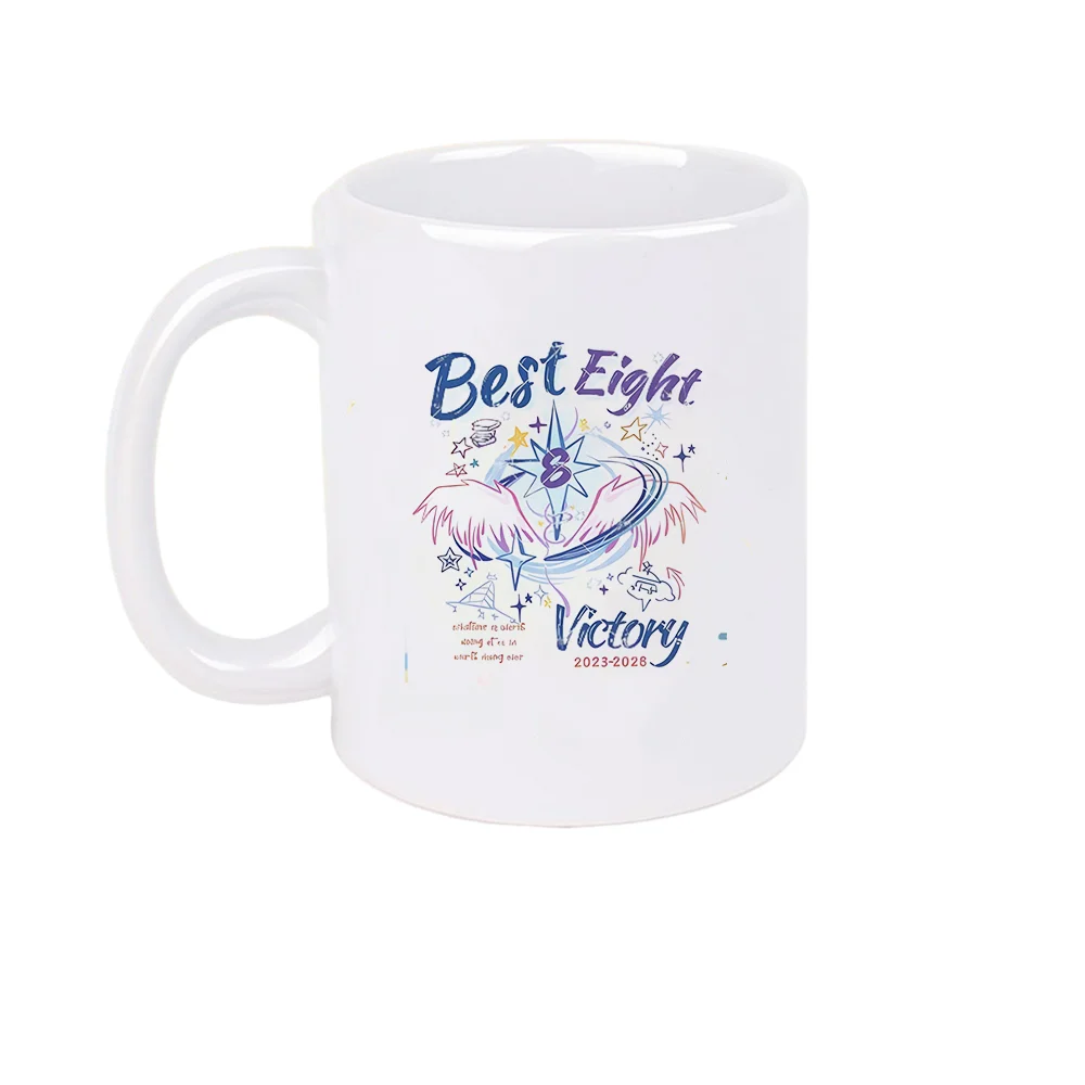 11oz Best Eight Victory 2023-2028 Ceramic Coffee Mug with Star Wings Print for Birthday Party Office Home Use Holiday Present Ch