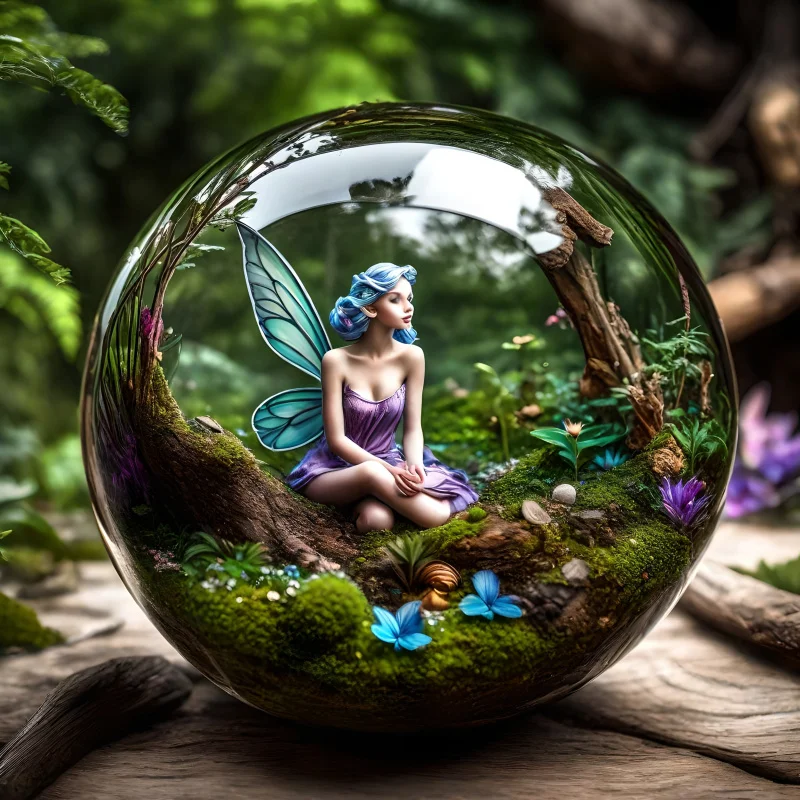 5D ダイヤモンド塗装キットクリスタルボール世界内側蝶女神 DIY モザイクラウンドダイヤモンド粘着ダイヤモンド刺繍ホームデコ