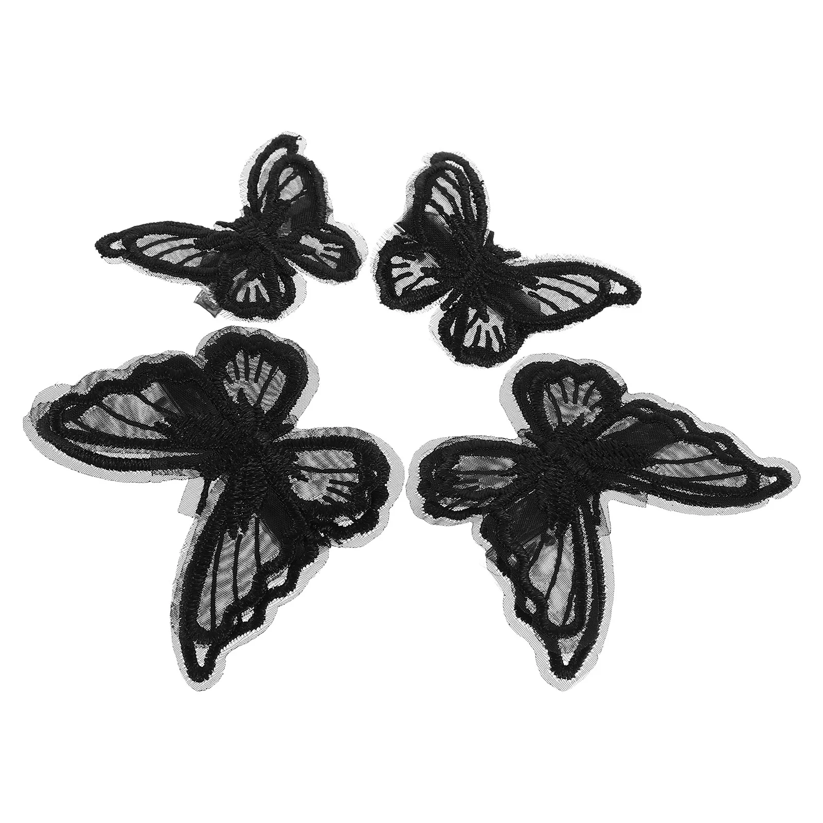 

4 Pcs Butterfly Hair Accessories Birthday Ornaments Little Girl Clips Mesh Bride