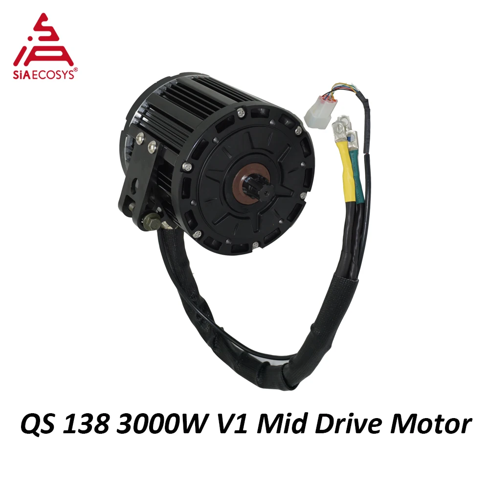 QSMotor QS138 3000W 72V 100KPH V1/V2 Mid Mrive Motor Power Train Kits With Motor Controller Sprocket Type From SIAECOSYS