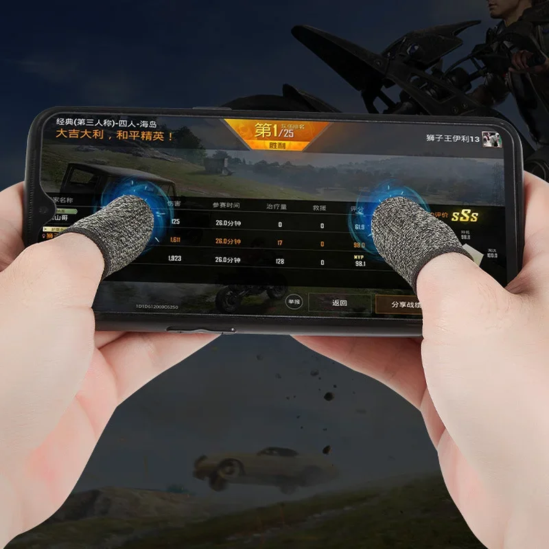 Funda para los dedos a prueba de sudor para juegos, guantes para los dedos, protectores para los dedos para pantalla táctil, 0,3mm, 1 par