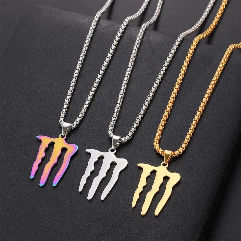 New Hip Hop Devil Claw Pendant Necklace Fashion Three Colors Optional Trend Men And Women Couples Wild Necklaces Jewelry Gifts