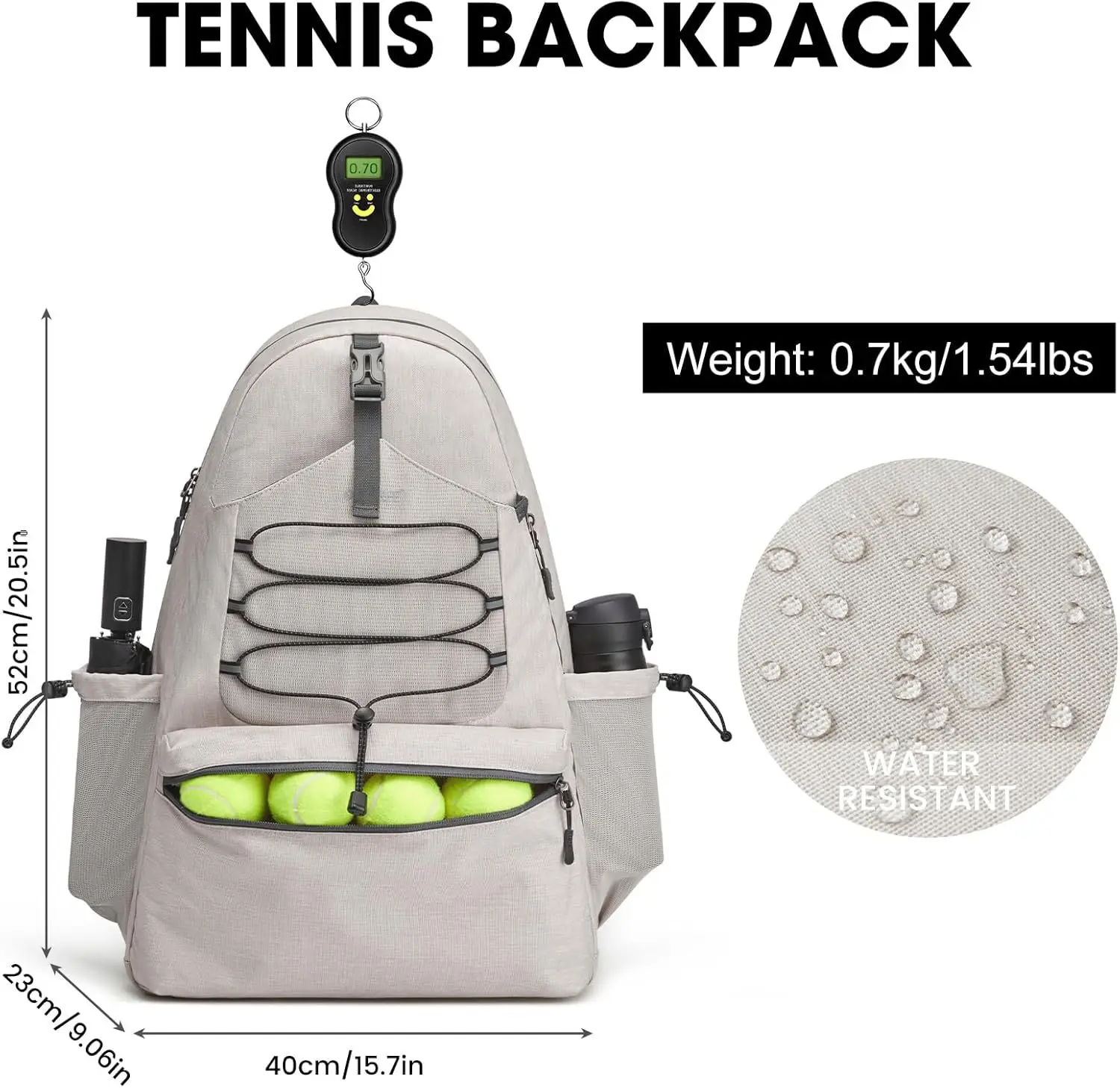 Zaino per racchetta da badminton da tennis per uomo e donna, borsa per pickball di grande capacità per 4 racchette con borsa per scarpe, borse da fitness da viaggio