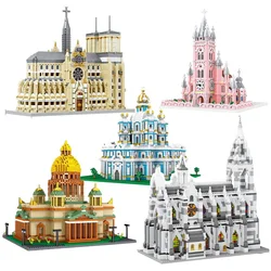 Beautiful City Mini Blocks Kolner Dom World Architecture Brazil Church St. Paul's Cathedral Building Bricks Children Toy Present