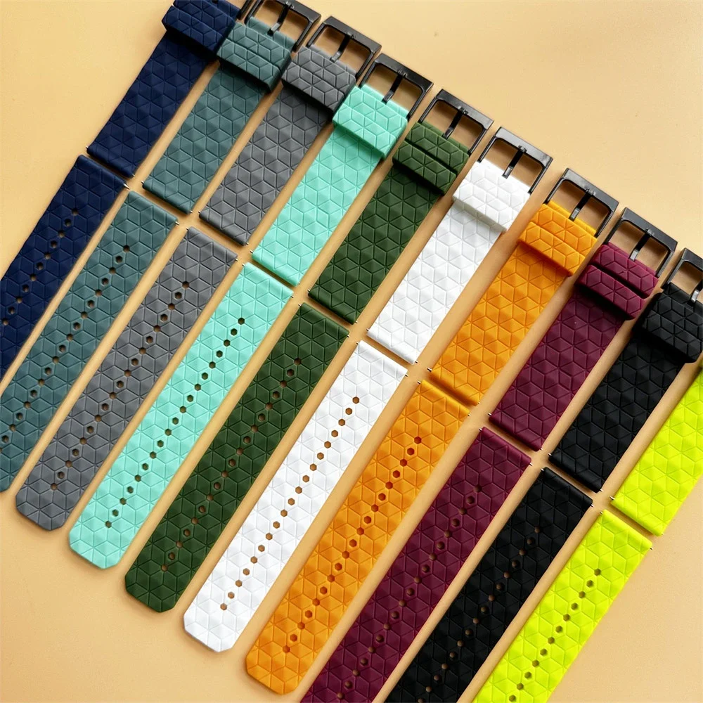 20/22mm Silicone Watch Straps for Samsung Galaxy Watch 7/7LTE/5/6 40mm 44mm Sports Band Watch 5 Pro 4 6 Classic 43/47mm Bracelet